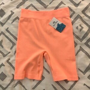 Tangerine biker shorts !